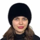Шапка норкова в'язана Хутряний Стиль Листок 54-60 Чорний (111/F) - зображення 2