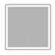 Зеркало ZERIX Mirra LED Touch 80x80 см антифог регулятор яркости ПВХ белое (616165) - изображение 1