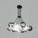 Люстра підвісна Light House LNF-17565/19 BK цоколь G9) чорна з графітовим та прозорим плафоном - зображення 2