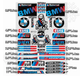 Набор виниловых наклеек BMW Motorrad / GS / M Performance (Аркуш 20х25 см) - изображение 3