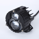 Светодиодная LED фара для мотоцикла и спецтехники (32W, 12-50V) - Двойная линза с красной подсветкой - изображение 1