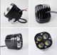 Светодиодная LED-фара дополнительного света 40W (Белое + Желтый свет) - Универсальная ПТФ - изображение 6