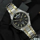 Мужские классические часы Casio MTP-1381G-1A серебристые с золотистым, чёрный циферблат - изображение 2