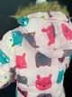 Дитяча зимова куртка для дівчинки євро-зима, Коти рожева р. 122—128 см, 7-8 років - зображення 3