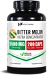 Добавка преміум-класу екстракт гіркої дині Healthfare Bitter Melon Extract 9500mg 200 капсул - зображення 1