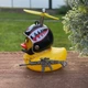Декоративный аксессуар Crazy Duck желтая утка на торпеду в авто с оружием в шлеме - изображение 7