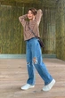 Широкие джинсы Uniqlo 1159844165 (Синий 25) - Уценка - изображение 6