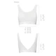 Топ з прозорою вставкою PS002 TOP white S - Passion - зображення 5