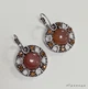 Серьги из натурального камня Сердолик цвет оранжево-коричневый (05010037-05) - изображение 2
