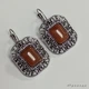 Серьги из натурального камня Сердолик цвет оранжево-коричневый (05010023-02) - изображение 2