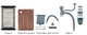 Мийка Mixxus Premium MH7545-SET-05 NANO-SILVER (3.0/0.8) комплект (нержавійка) (MX9634) MX9634 - изображение 2
