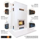 Вентиляционная решетка для камина SAVEN Hide Vertical 30x17 графитовая - изображение 5