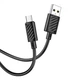 USB кабель для швидкої зарядки HOCO X88 USB / Micro USB 2.4A 1 м Чорний - зображення 1