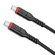 USB кабель для швидкої зарядки HOCO X59 Type-C / Type-C 60W 2 м Чорний - зображення 3