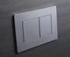 Панель змиву KOER KT-0602-01 240x160x10mm пластикова, кнопка квадратна (колір хром) (KR5178) - изображение 2