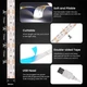 Світлодіодна стрічка LED підключення USB світло теплий білий напруга 5в довжина 5метрів. - зображення 5