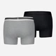 Набор трусов боксеров мужских хлопковых Puma Men Everyday Placed Logo Boxer 2P 93847602 S 2 шт Middle Grey Melange/Black (8720245590679) - изображение 5
