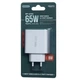 Зарядний пристрій Remax RP-U125 GaN PD65W / 3.25A+QC 18W USB+Type-C з швидкою зарядкою для ноутбука White - зображення 2