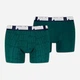 Набор трусов боксеров мужских хлопковых Puma Men Logo Print Boxers 2P 94712404 M 2 шт Green/Blue (8720245967136) - изображение 1