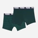 Набор трусов боксеров мужских хлопковых Puma Men Logo Print Boxers 2P 94712404 M 2 шт Green/Blue (8720245967136) - изображение 4