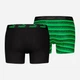 Набор трусов боксеров мужских хлопковых Puma Elements Men Striped Boxers 2P 93884202 S 2 шт Black/Green (8720245833288) - изображение 5