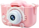 Дитячий цифровий фотоапарат A-Toys Kids Kitty 1080p-20 Мп Full HD фото/відео, ігри Рожевий + Карта пам'яті 16Гб - зображення 3