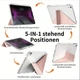 Чехол обложка Transparent Y-Fold desing + Right Pencil Holder BBM1 для iPad 10 2022/2024 10.9"/iPad 11" 2025 (A16) Розвый - изображение 5