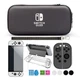 Защитный чехол-футляр для Nintendo Switch Oled 10в1 защитное стекло накладки на стики пластиковая накладки на корпус и джой-коны Черный - изображение 1