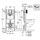Набор инсталляционный GROHE RAPID SL 38840000+3855800M с безободковым унитазом TOBIO TB-203, торнадо, без кнопки - изображение 3