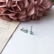 Серебряные серьги с натуральным изумрудом 0.538ct (1764831) - изображение 7