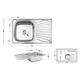 Кухонна мийка Brinex 7848 0,8 мм Micro Decor (BRIN7848MDEC08) - изображение 2
