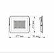 LED Прожектор 100W 5000К 220V білий VL-F2e-1005W Videx - зображення 2