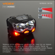 Ліхтарик LED налобний 500Lm 5000К чорний VLF-H055D Videx - зображення 5