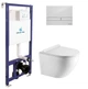 Инсталляция KOLLER POOL Dune 1200SL + панель смыва Integro Cosmo White + подвесной унитаз Round с сиденьем Soft Close дюропласт - изображение 1