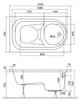 Ванна акриловая KOLO DIUNA 120х70 (XWP3120000) + ножки SN7/SN0 - изображение 3