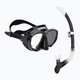 Набор для сноркелинга детский (маска и трубка) Arena Premium Snorkeling Set Jr ( 002019-505) black/clear/black - изображение 1