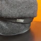 Кепка мужская реглан теплая с ушками шерсть козырек 57-58 темно-серый - изображение 6