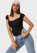 Топ Missguided TJF29100 36 чорний - изображение 1
