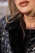 Демісезонна куртка Mila Nova К-326 52 чорний+чорний - изображение 5