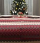 Етнічна вишита льняна скатертина Handmade в Українському стилі 110см. - зображення 4