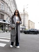 Жіноче демісезонне пальто на запах подовжене oversize Палермо N LEO PRIDE 0188 42-44 Сірий ( LP - 0188/2 B ) - зображення 3