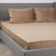 Простирадло-чохол на гумці полуторна ТЕП Velour 2-04824_34144 180х200 см капучино - зображення 2