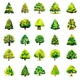 Набор наклеек Деревья Trees 50 шт - изображение 3