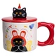 Кубок порцелянова з кришкою Kitten's Birthday 400 (мл) подарункова кружка прикольна чашка для дітей на подарунок Червоний FM-24D - зображення 1