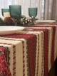 Етнічна вишита льняна скатертина Handmade в Українському стилі Червона 110х145см. - зображення 2