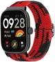 Ремешок тканевый MRK Braided Loop для фитнес браслета Mi Smart Band 8 Pro/9Pro/ Xiaomi Redmi Watch 4/5 с металичеким регулятором длины Красно-черный (mrk6430) - изображение 1