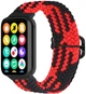 Ремешок тканевый MRK Braided Loop для фитнес браслета Mi Smart Band 8 Pro/9Pro/ Xiaomi Redmi Watch 4/5 с металичеким регулятором длины Красно-черный (mrk6430) - изображение 5