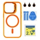 Чохол Premium TPU+PC+Metal Stand Case with MagSafe and Camera Lenses для iPhone 14 Pro Orange - изображение 1