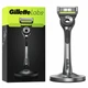 Станок Gillette Labs із миючим елементом 5 лез з 1 змінним картриджем і магнітною док-станцією Silver - зображення 1