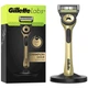 Станок Gillette Labs Champion Gold Edition с чистящим элементом 5 лезвий с 1 сменным картриджем и магнитной док-станцией - изображение 1